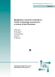 Pdf Qualitative Research Methods In Health Technology Assessment A Review Of The Literature