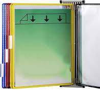 Wall Mount Reference Organizer - Desktop Document Holder, 10 Display  Pockets, Durable PVC Metal Desktop Reference Rack, Desktop Flip Display  Folder, ...