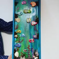 Elyapimi Elemegi Hobinisat 10marifet Art Sanat Dekoratif Akvaryum Fish Balik Tasboyama Tablo Duvarsusu Hediye Rockpainting Pebbleart Kamni Ryba
