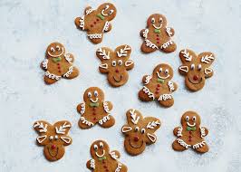 Upsidedown gingerbread man made into reindeers : Gingerbread Men And Reindeer