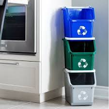 Recycle bag separate recycle bin waterproof wastebaskets compartment 3 pieces. Busch Systems Mobius Loop 3 Piece 6 Gallon Curbside Trash And Recycling Bin Set Wayfair Der Diy Wahns Recycle Trash Trash And Recycling Bin Recycling Bins