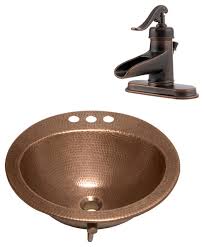 bell drop in copper sink kit with