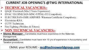 Electrician resume format blaisewashere com. Twg International On Twitter Current Job Openings Twg International Email Your Resume Rec Technoworldgroup Com Twginternational Currentjobopenings Technicalvacancies Nontechnicalvacancies Qaqc Qaqcelectrical Hvactechnician Electrician