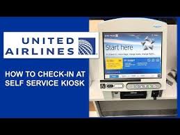 Travel Tips United Airlines How To Check In At Self Service Kiosk Youtube