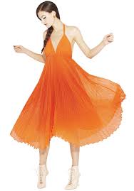 Adalyn Keyhole Maxi Dress Alice Olivia Dresses Designer Outfits Woman Orange Dress