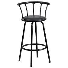 Whether it's breakfast on the go or a quick coffee break, accompany your breakfast bar with bar stools available in a range of colours and styles. Flash Furniture Crown Back Black Metal Barstool With Black Vinyl Swivel Seat Walmart Com Walmart Com