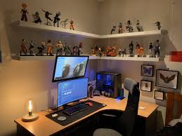 Gaming Desk Setup By Dende Dende S Gaming Desk Setup Is Mainly For Playing Games He Made His Gaming Desk Setup To L Gaming Desk Setup Desk Setup Gaming Desk
