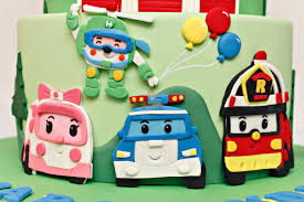 Robocar Poli Cake Robocar Poli Birthday Cake Kids Edible Art