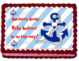 This boy baby basket cake is a white cake with hershey chocolate syrup icing (icing recipe below.) the colors used were blue, green, brown and yellow. Nautical Boy Baby Shower Cake Eyecandeycreativedesigns