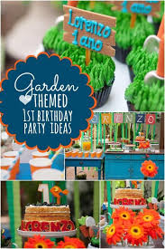 Birthday Party For 4 Year Old Boy Ideas Garden Theme Boys First Birthday Party Ideas Garden Party Birthday First Birthday Parties Boys First Birthday Party Ideas