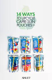 Fresh New Ways To Repurpose Capri Sun Pouches Capri Sun Mason Jar Crafts Recycled Crafts