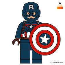 Captain america has a brief stint in the lego movie but plays a significant role in lego's marvel super heroes. How To Draw How To Draw Lego Captain America Art Drawing For Kids Captain America Art Captain America Drawing Captain America Coloring Pages