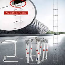 Attaches to most window sills. 13ft Fire Escape Ladder Retractable Aluminum Emergency Window Rope Rungs Safety Walmart Canada