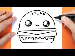 Comment Dessiner Un Hamburger Kawaii Youtube Cute Easy Drawings Cute Food Drawings Cute Cartoon Drawings
