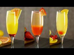 Mimosas 3 Ways Youtube Receta De Mimosa Recetas De Mimosas Cocteles Con Vino