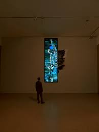 The exhibition hall in deutsche bank's berlin head office was established as a platform for international contemporary art; Victor Man Gladstone Gallery