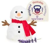 Amazon.com: warmies Microwavable & Weighted Stuffed Animals, Red Scarf  Snowman - Heated Stuffed Animal Plushie for Warmth & Comfort - Cute Soft  Plush ...