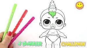 Pick your favorite coloring page or download the same page michele used by clicking the. 3 Marker Challenge Lol Coloring Pages For Children Youtube