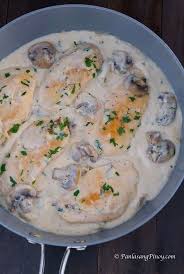 Creamy Garlic Parmesan Chicken With Mushrooms Panlasang Pinoy Recipe Mushroom Chicken Garlic Parmesan Chicken Stuffed Mushrooms