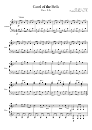 Carol Of The Bells David Foster Sheet Music For Piano Solo Musescore Com