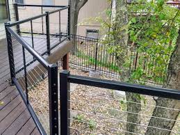 Customized black modern stainless steel fence post for exterior deck railing cable handrail system. Cable Railing Systems Best Cable Rail Collections Deck Rail Supply