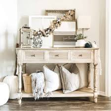 The smooth walk to the home through. How To Decorate An Entryway Table Seasonally Her Happy Home