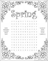 Printable Spring Word Puzzles Spring Words Spring Word Search Free Printable Word Searches
