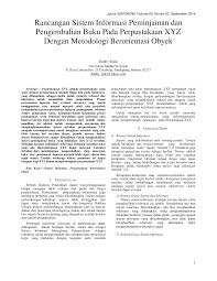 Sistem sekarang lebih besar, kompleks dan juga analisis berorientasi objek analisis berorientasi objek (ooa) adalah proses menganalisis tugas, untuk mengembangkan sebuah model konseptual. Https Media Neliti Com Media Publications 265892 Rancangan Sistem Informasi Peminjaman Da 17d6b3e4 Pdf
