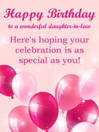 Birthday Card Sentiments For Daughter In Law Pink Balloon Happy Birthday Card For Daughter In Law Birthday Greeting Cards By Davia Birthday Greetings For Daughter Happy Birthday Daughter Birthday Wishes Girl