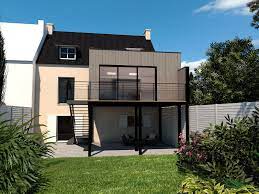 On parle d'extension sur pilotis car des piliers vous venir soutenir l'extension de maison réalisée. Extension Maison A Quimper Creer Un Salon Extenbois