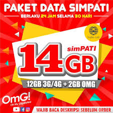 Kuota / paket telkomsel tahun. Paket Data Telkomsel Simpati 14gb 12gb 3g 4g 2gb Omg 24 Jam 30 Hari Shopee Indonesia