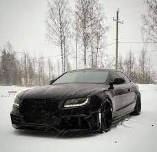Audi Tt Full Black In Snow Super Luxury Cars Black Audi Audi A5 Coupe