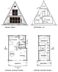 2x4s and 2x6s are used to frame the walls, floor, and roof. Plan For An A Frame Cottage Beachcottages A Frame Cabin Plans Cottage Plan A Frame House