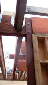 Connection Detail Between Steel Column Lvl Beam And Tji Floor Joists Tji Hangers Bolted Connection Beams Lvl Beam Steel Columns