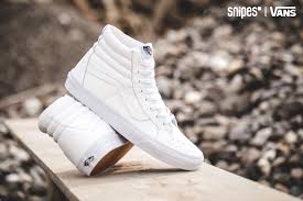 dieser vans sk8 hi reissue premium leather ist eine neuauflage der skate ikone der name ver white leather sneakers men white leather vans white high top vans