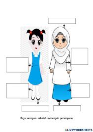 Permendikbud tentang pakaian seragam sekolah tidak mewajibkan model pakaian kekhususan agama tertentu sebagai pakaian seragam sekolah. Pakaian Seragam Sekolah Menengah Worksheet