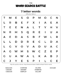 As you may have noticed, that's one more letter than in the english alphabet! 7 Letter Words Word Search Play Online Print
