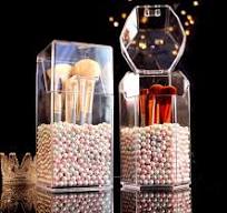 Makeup Pinsel Organizer QUUPY Make-up Pinselhalter Transparent -  Staubdichte Aufbewahrungsbox Aus Acryl Acryl Pinselbox Transparent