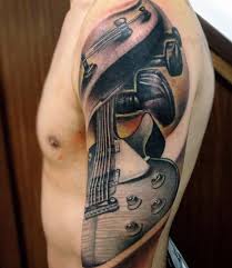 Tattoo design, 24 great guitar tattoo designs : 65 Guitar Tattoos For Men Acoustic And Electric Designs