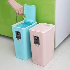 Check spelling or type a new query. Creative Fashion Plastic Trash Can 8l 12l Pressing Cover Type Kitchen Waste Bin Sitting Room Toilet Trash Office Paper Basket Big Discount F2e5 Goteborgsaventyrscenter