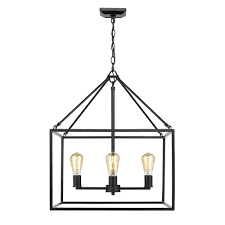 Golden Lighting Wesson 4 Light Black Chandelier 2072 4 Blk The Home Depot