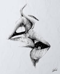Draw Love Art Couple Lips Drawing Illustration Stars Kiss Https Weheartit Com Entry 326253741 Romantic Art Tumblr Art Drawings Tumblr Art