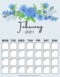 Cute Free Printable February 2021 Calendars 6 Pretty Designs Calendarkart In 2020 Calendar Printables Calendar 2021 Calendar