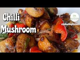 Chilli Mushroom Recipe Dry Chilli Mushroom Restaurant Style Mushroom Chilli Youtube