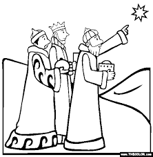 Three wise men bringing gifts bible coloring page. Three Wise Men Coloring Page Free Three Wise Men
