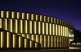 Branding And Media Facades Lit From Within Facade Lighting Architectural Lighting Design Facade Architecture