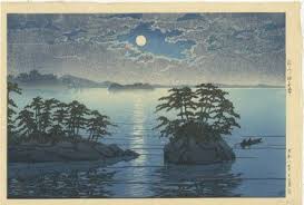 kawase hasui moonrise at futago matsushima woodblock jun 09 2019 ukiyoe gallery japanese woodblock prints in ga japanese woodblock printing japanese vintage art woodblock print