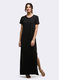 Susano Maxi T Shirt Dress Black Large Jumpsuit Dress Shirt Dress Cotton Knit Dresses