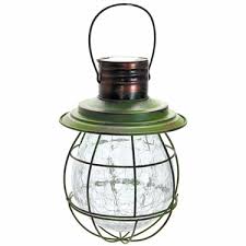 Hanging Solar Lantern With 6 Led String Light Green Only 34 99 At Garden Fun