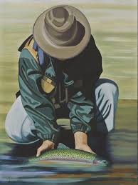 Buckingham S Copper John Cabin Decor Fishing Painting Fly Fishing Art Fish Painting Fish Drawings